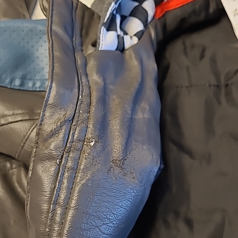 Disney PIXAR Grey and Blue Lightning McQueen CARS FAUX LEATHER JACKET - Picture 8 of 9